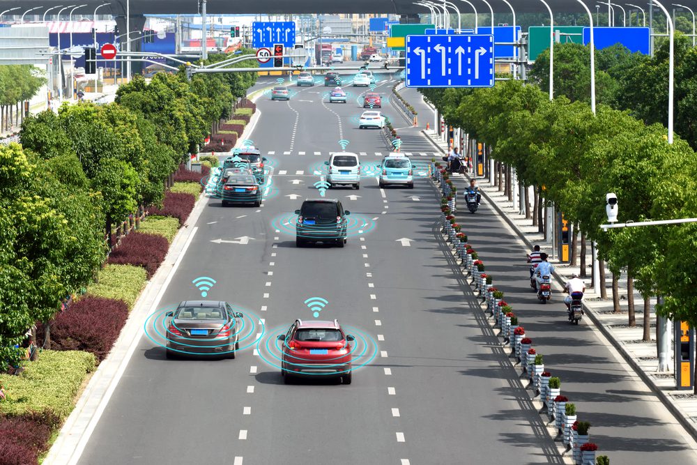 Traffic with self-driving cars