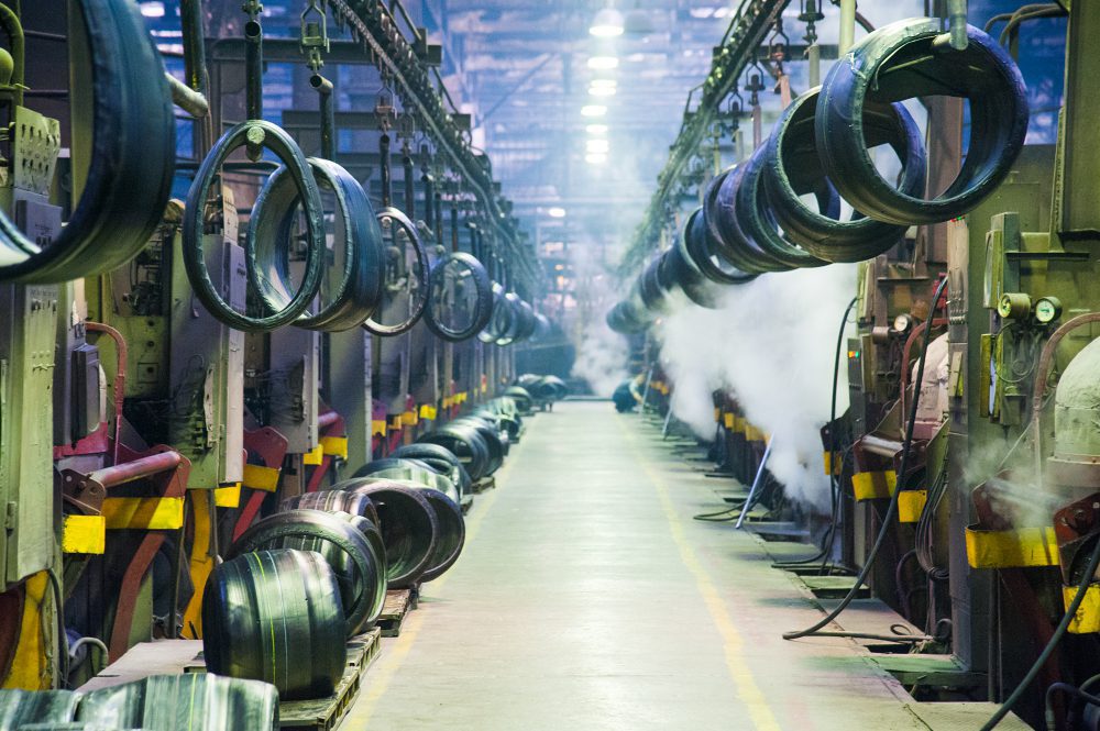 Inside a tire production facility