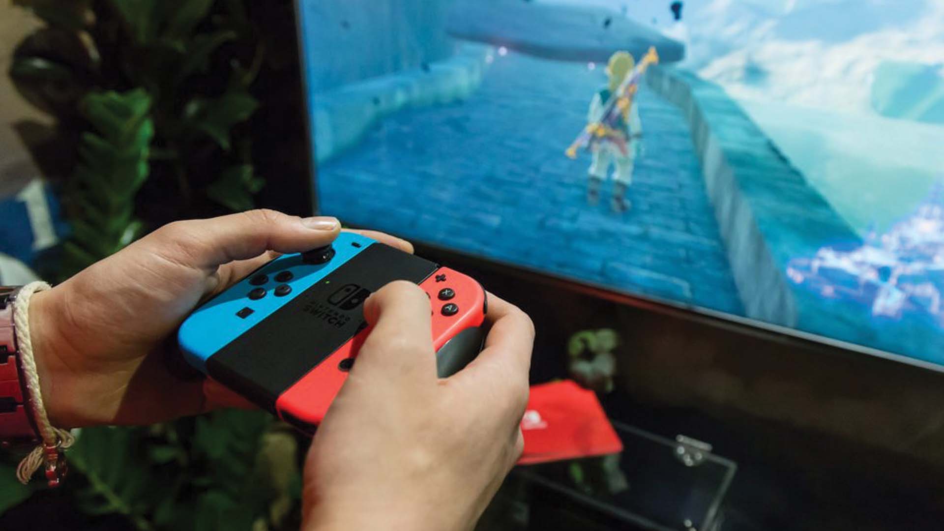 Nintendo switch being played