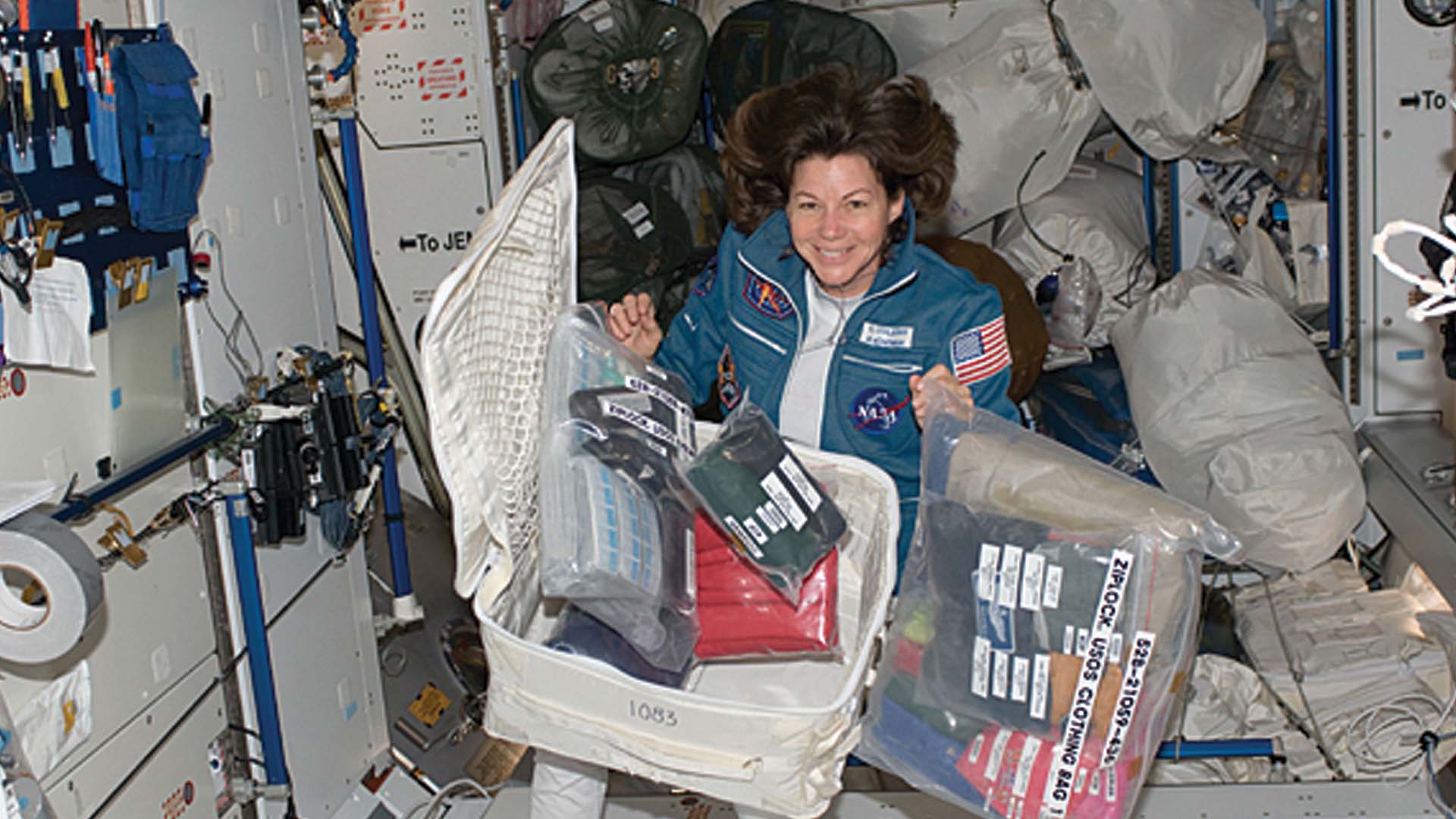 astronauts doing laundry