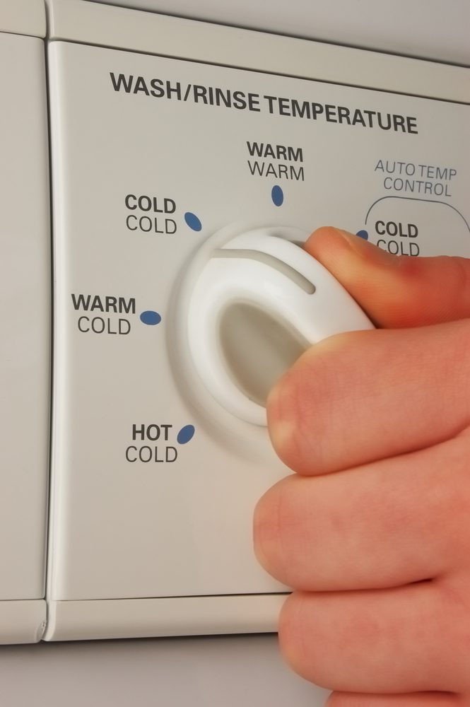 cold water on washing machine laundry