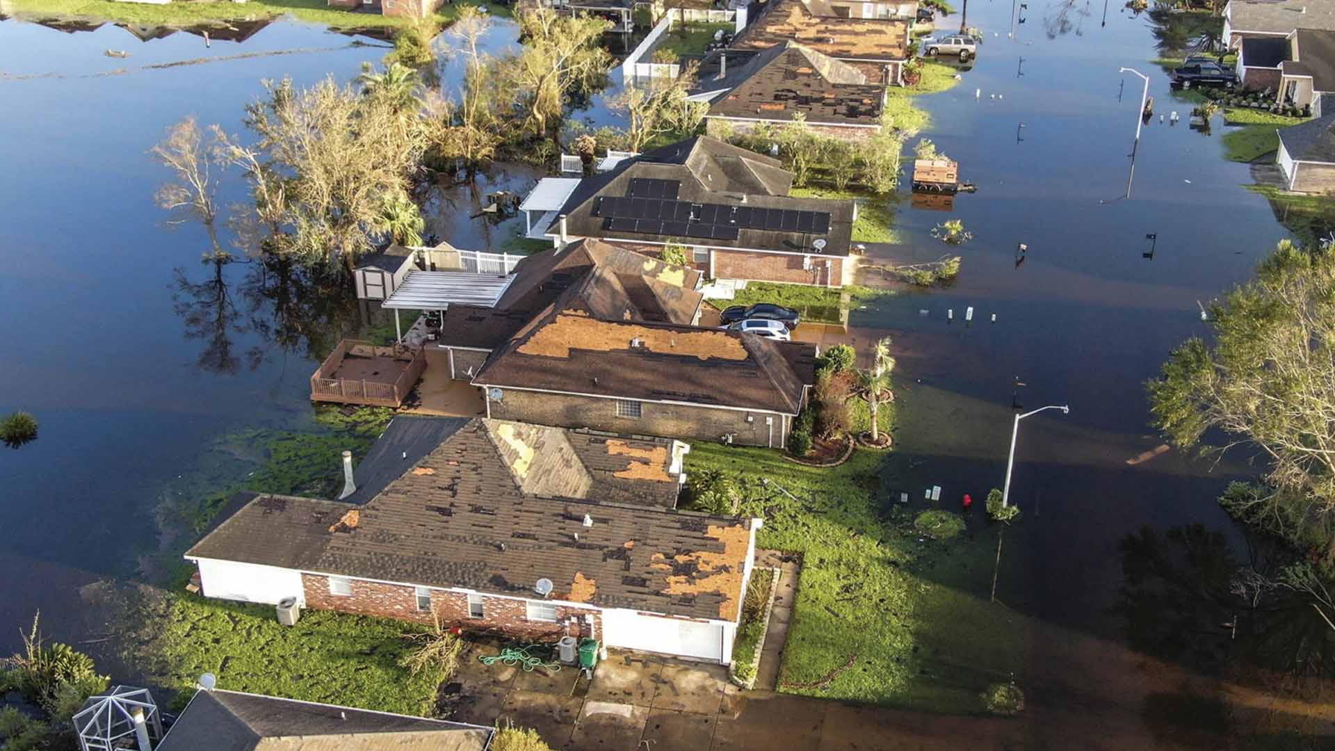 Louisiana homes underwater after Hurricane Ida