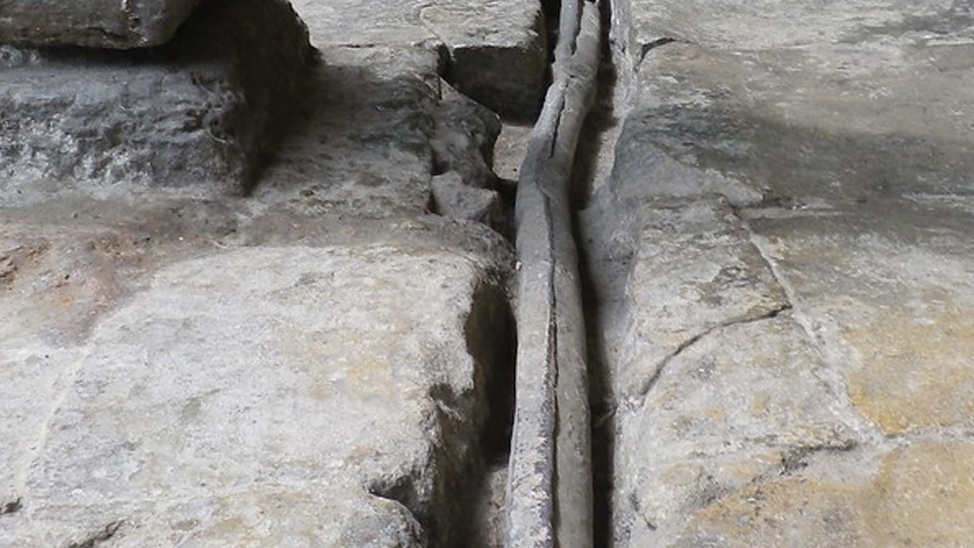 Lead pipes in Ancient Rome for running water