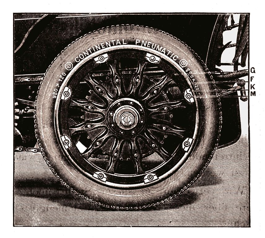 Continental's detachable rim in 1908. a part of the evolution of tires