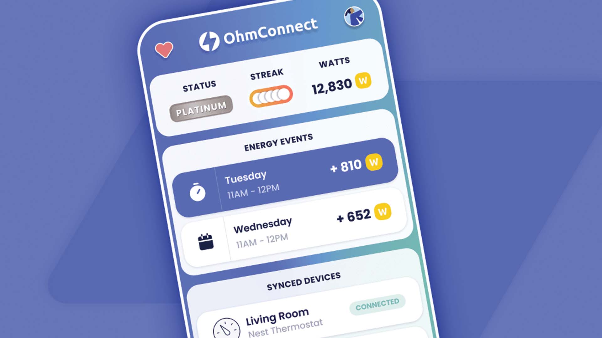 OhmConnect App visuals from an innovative tech startup