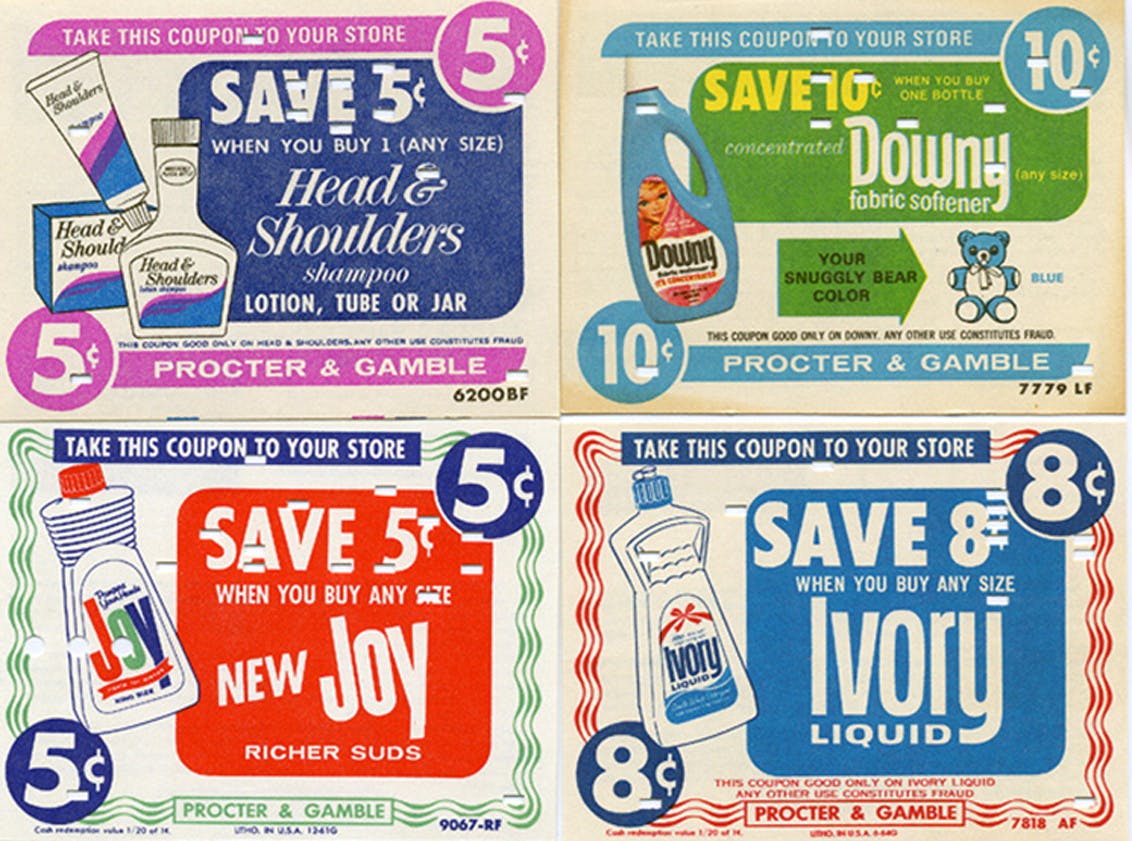 evolution of coupons, vintage coupons