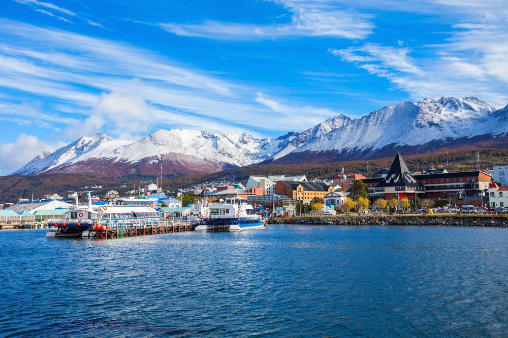 Argentina Ushuaia Harbor Port Winter