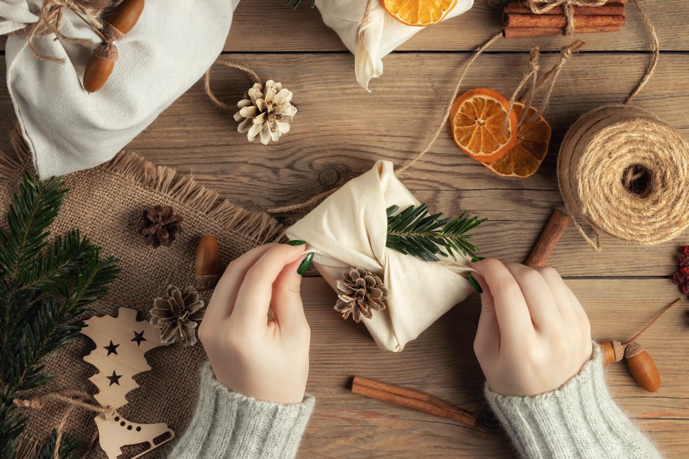 Nature Gift Wrapping Present
