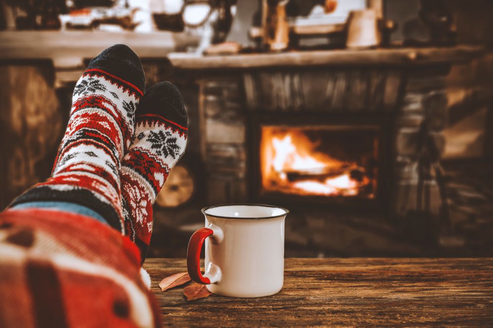 Hygge Home Stone Fireplace Tea Cozy