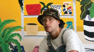 Blue Stereo Cooper Emerging Artist Painting Andrew Cooper emerging artist 2022