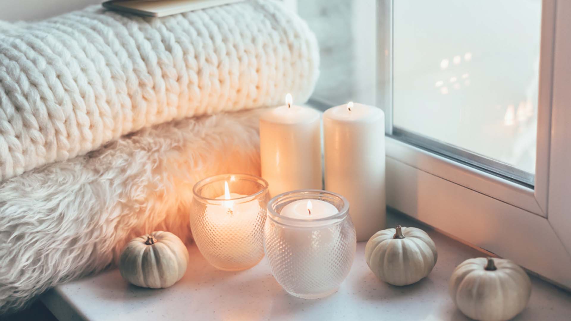 Hygge Soft Lighting Candles Blankets