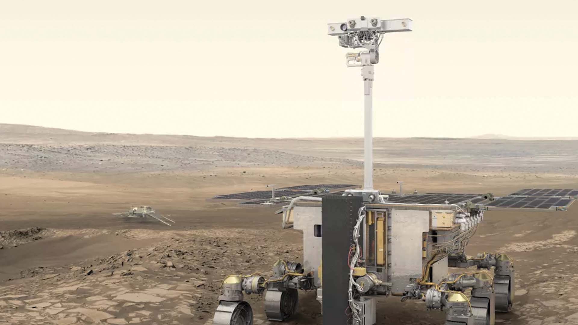 Artist's depiction of the Rosalind Franklin rover Photo Credit: ESA/ATG Medialab