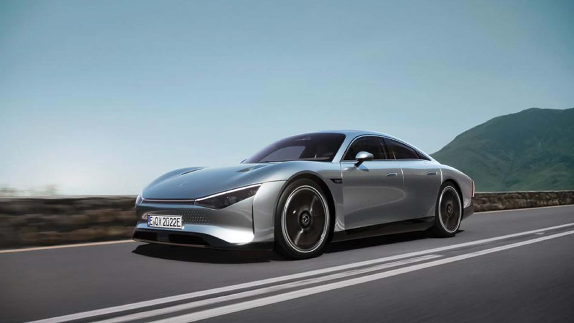 Mercedes-Benz VISION EQXX exterior on the road