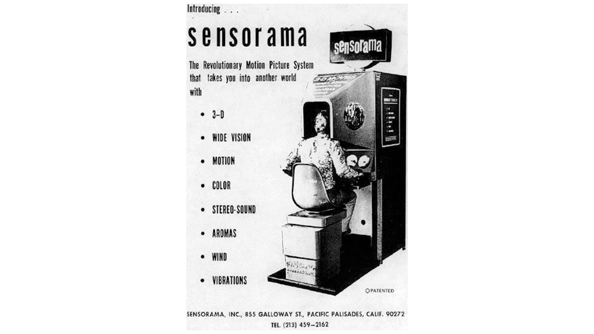 Sensorama Ad; Photo Credit: Research Gate