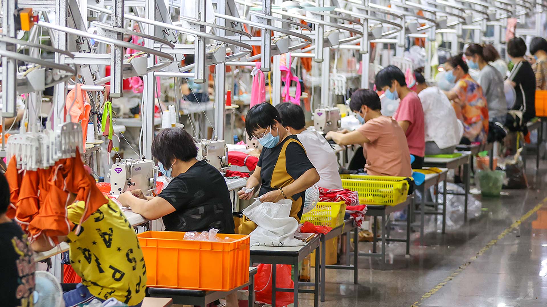 Garment factory in Fujan, China; EU Fast fashion