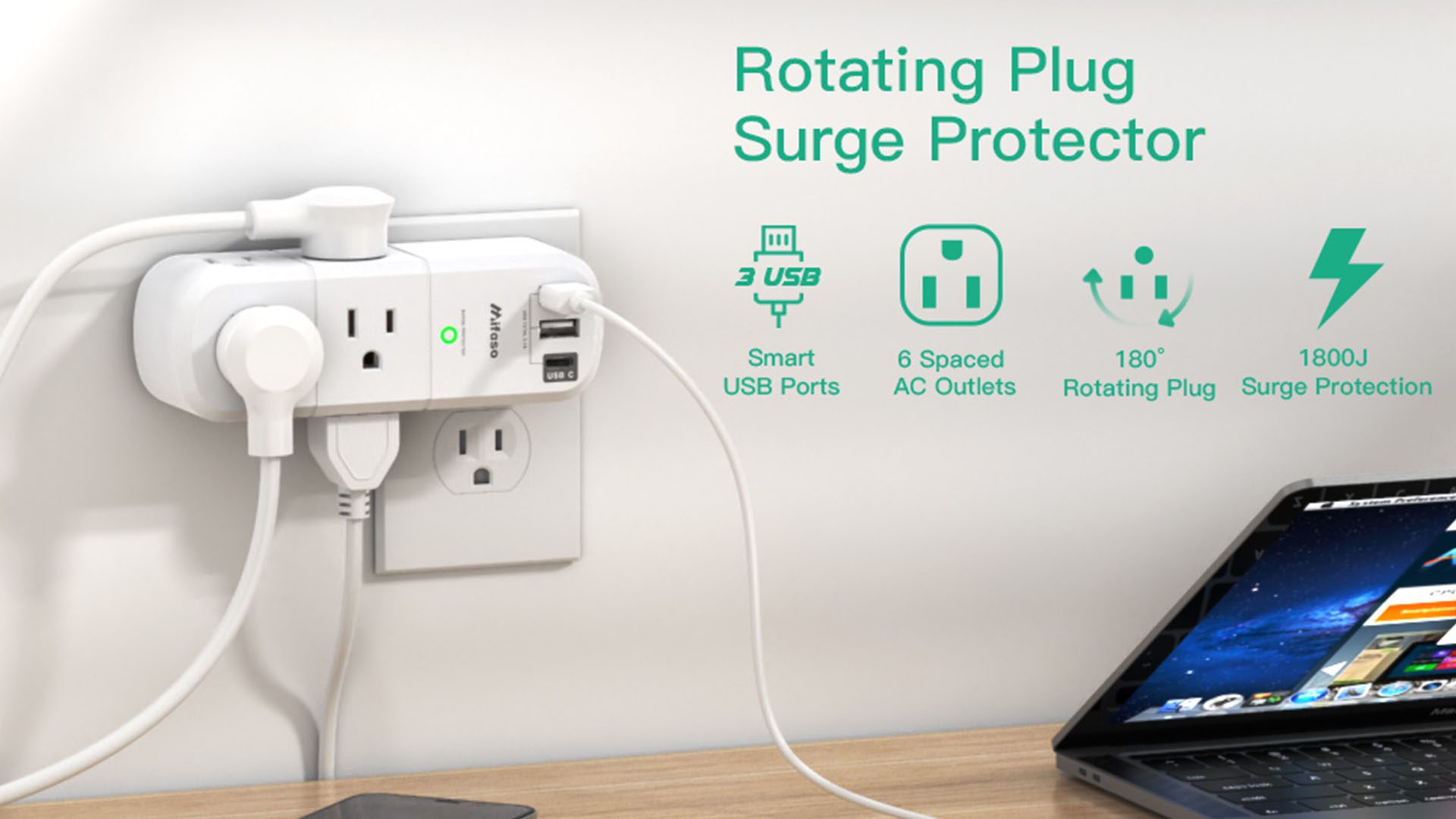 Mifaso’s Rotating Plug Surge Protector