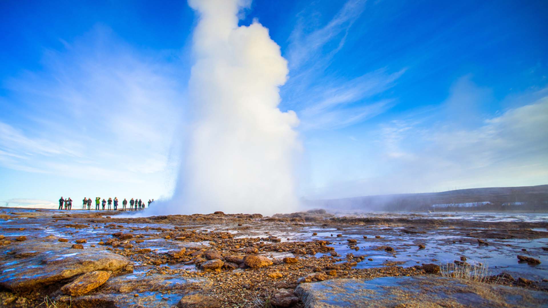 Strokkur Geyser Iceland Erupting