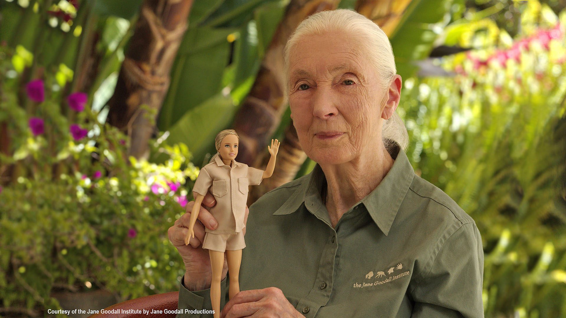 Dr. Jane Goodall and her Barbie