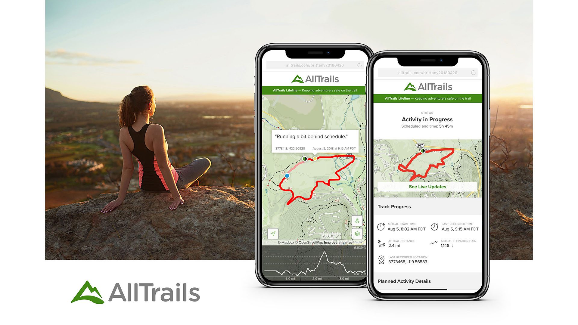 AllTrails app