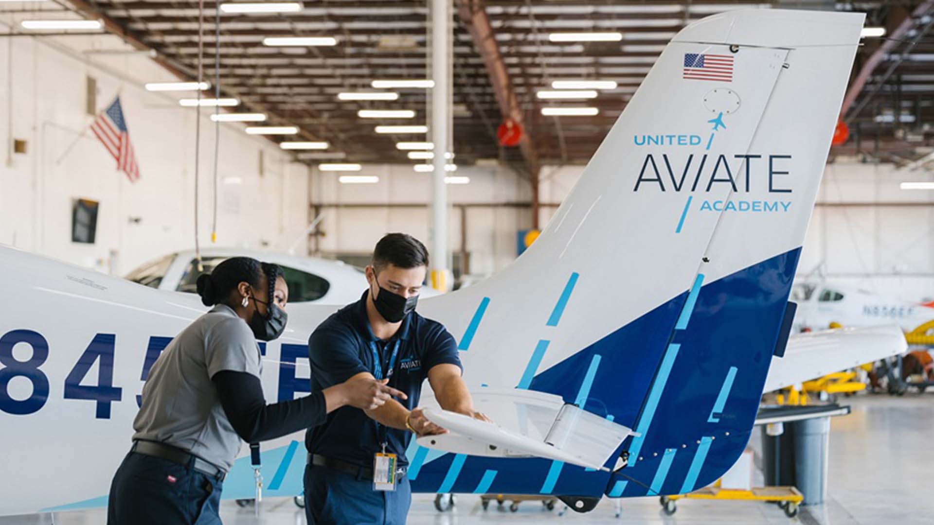 Students at United Aviate Academy, hopefully alleviating flights canceled