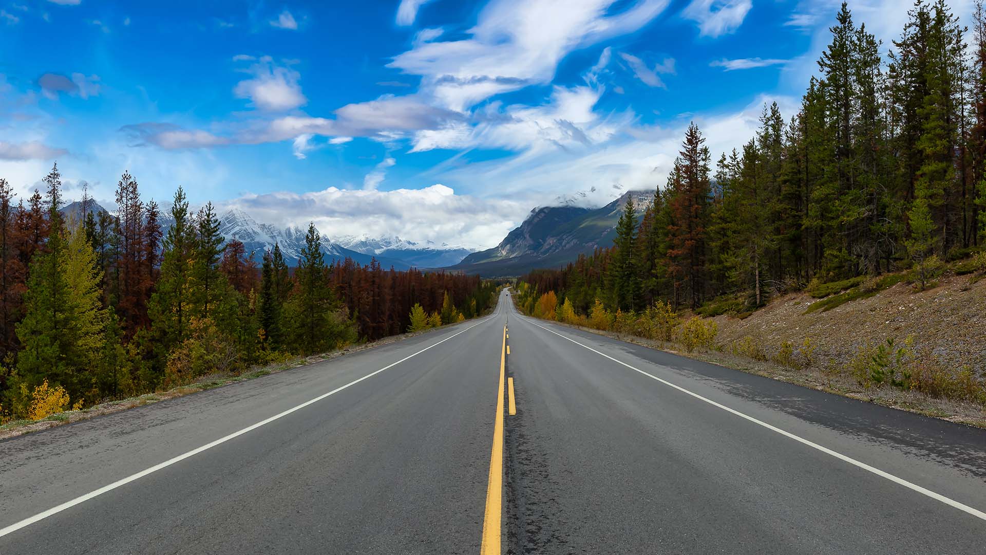 Prepare Car Road Trip Trees Mountains Sky