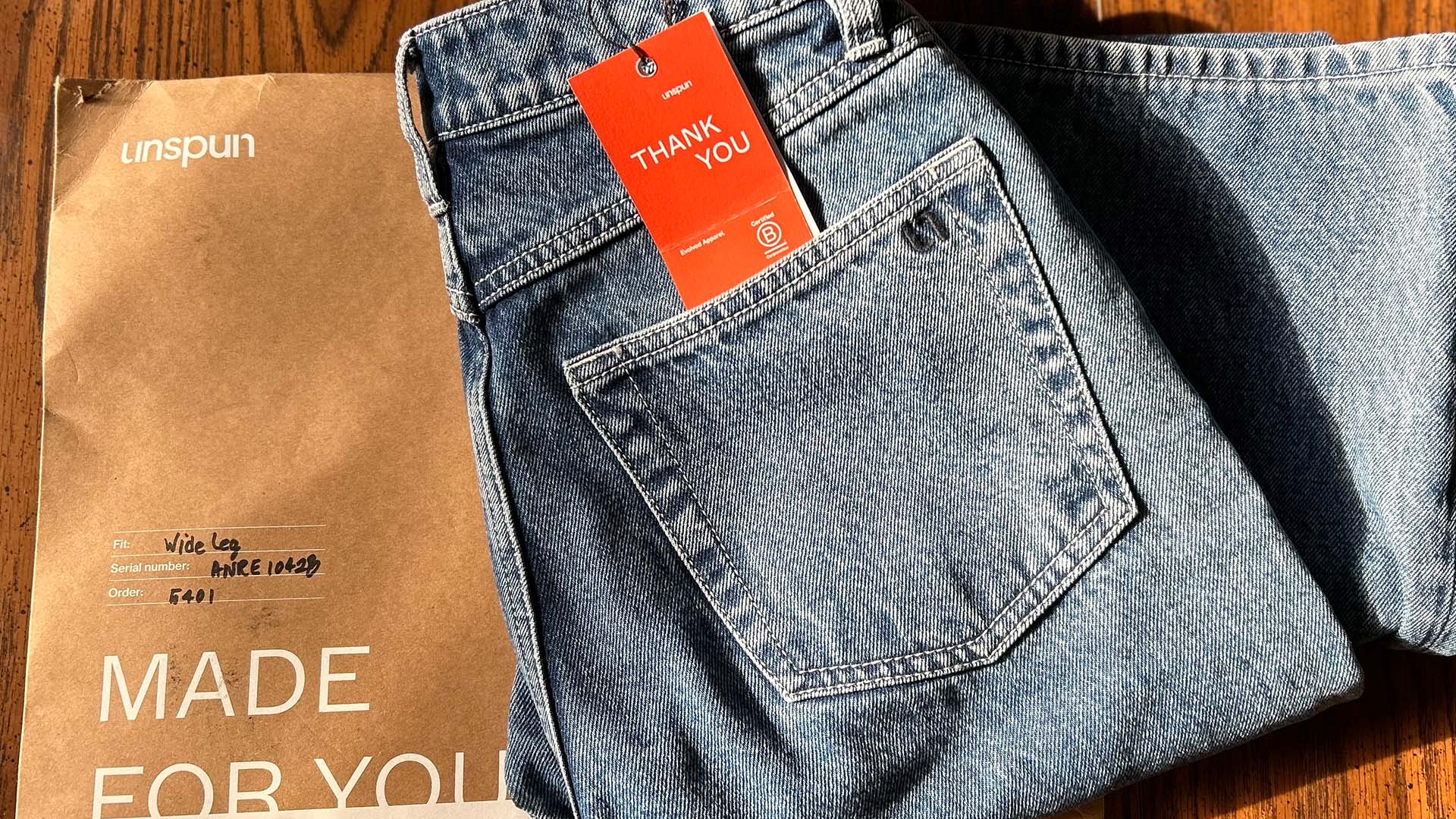 unspun jeans shipped