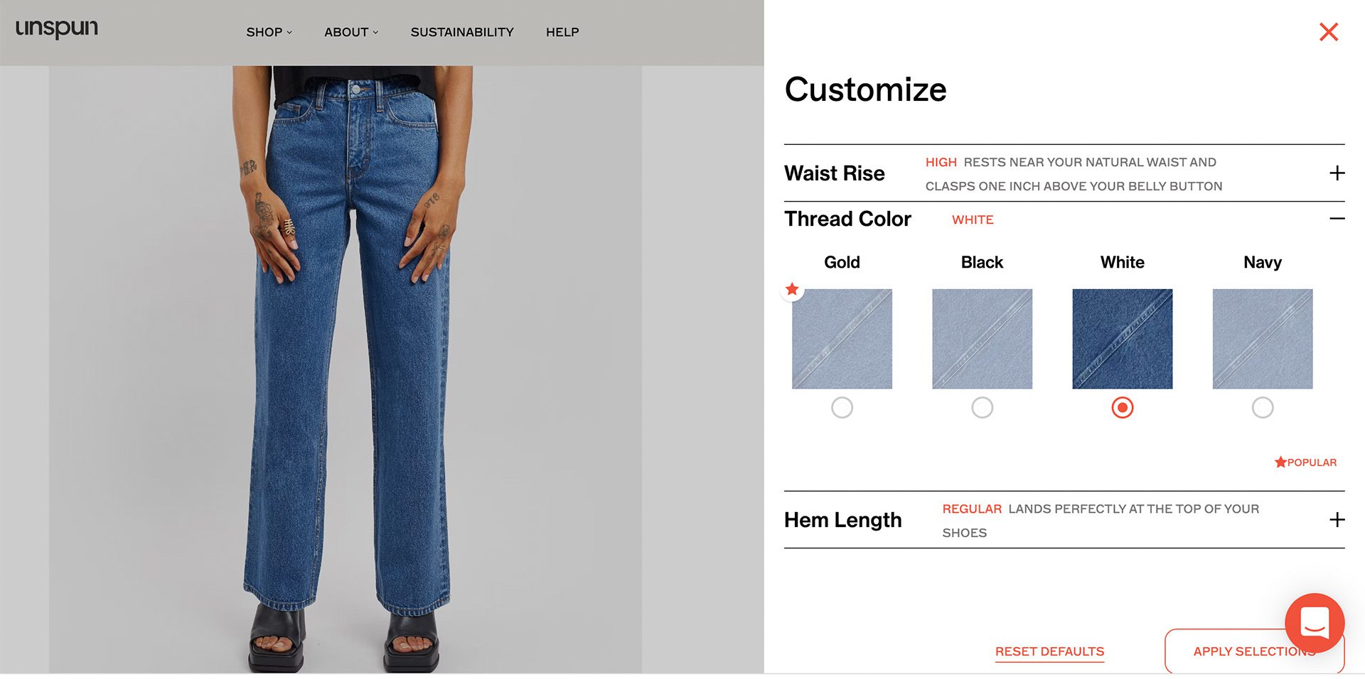 Our writer's unspun jeans choices;