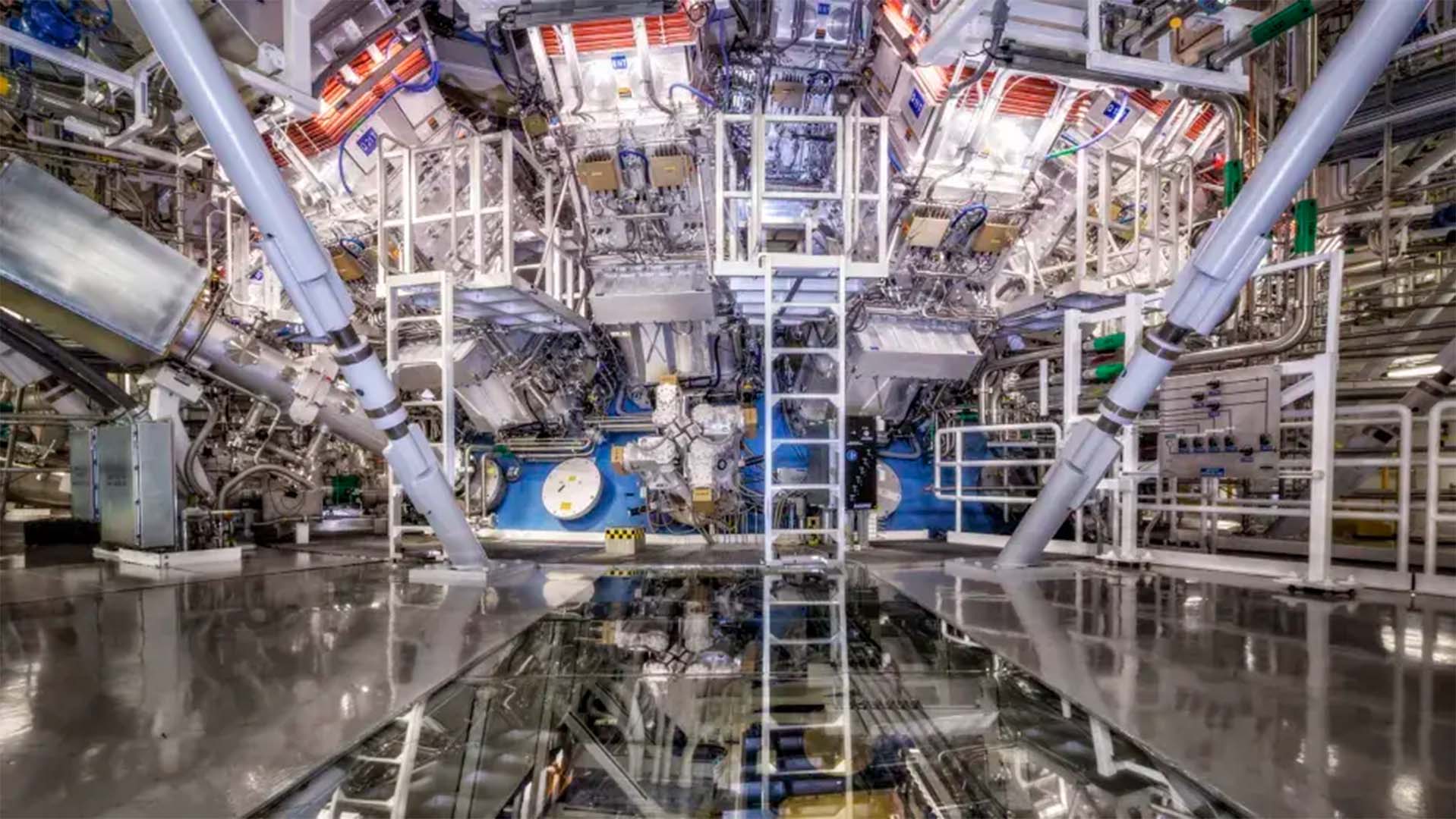 The target chamber of LLNL’s National Ignition Facility to achieve nuclear fusion ignition