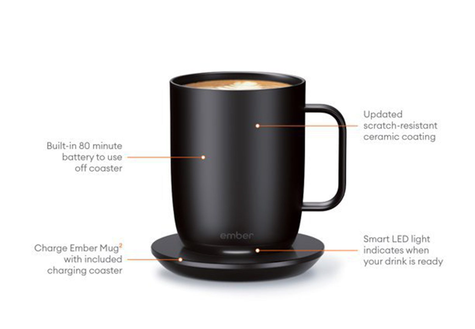 Ember's innovative mug with warming capabilities for a holiday gif