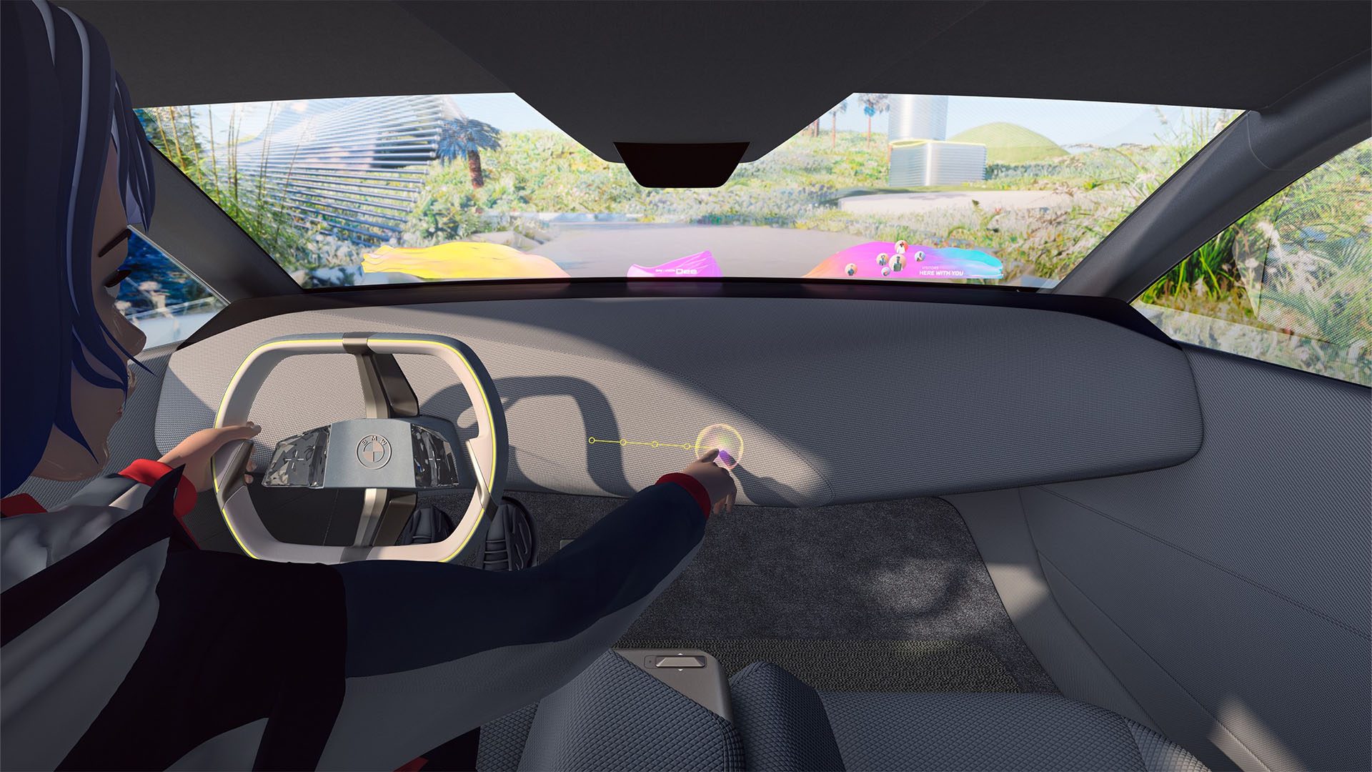 BMW i Vision Dee's BMW Mixed Reality Slider and Heads-up-Display