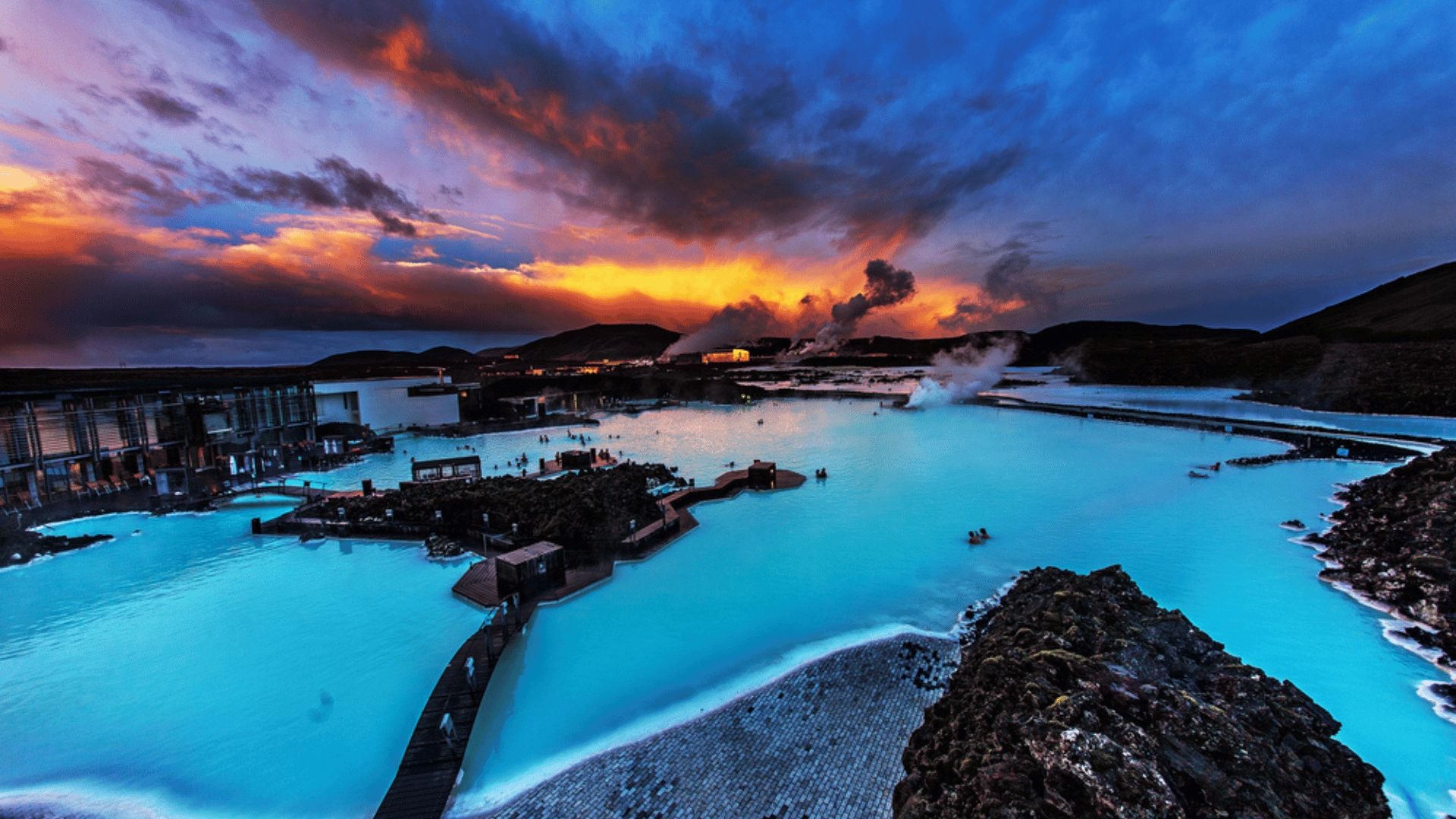 The Blue Lagoon, Iceland sunset