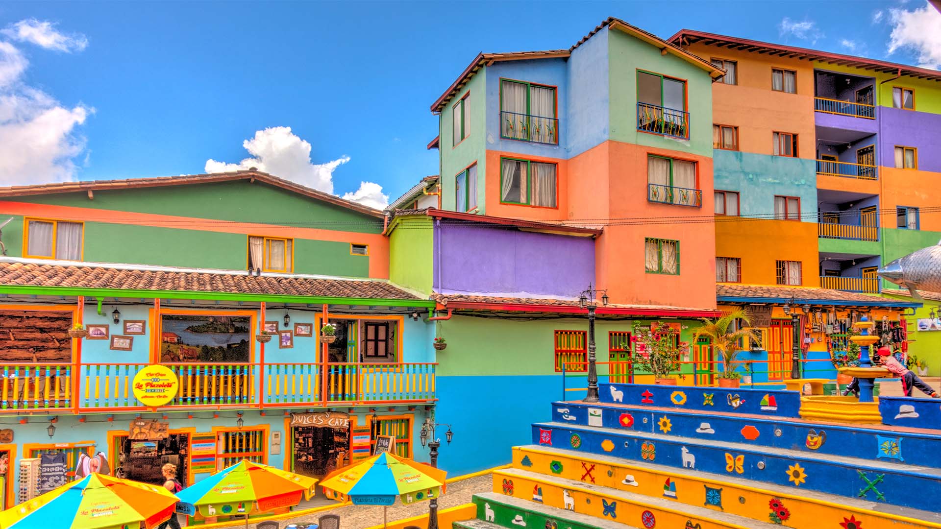 Guatapé, Colombia Colorful Houses Small Town