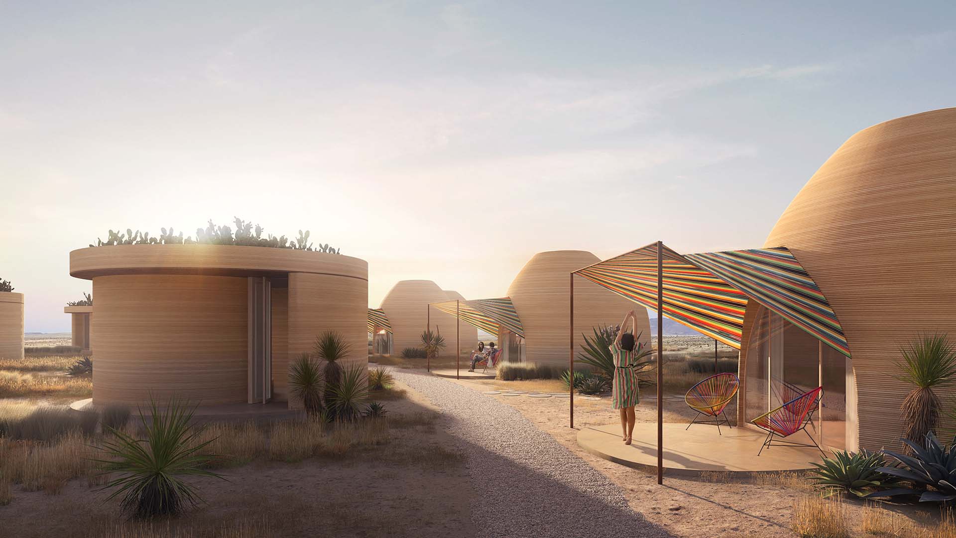 World’s First 3D-Printed Hotel, El Cosmico