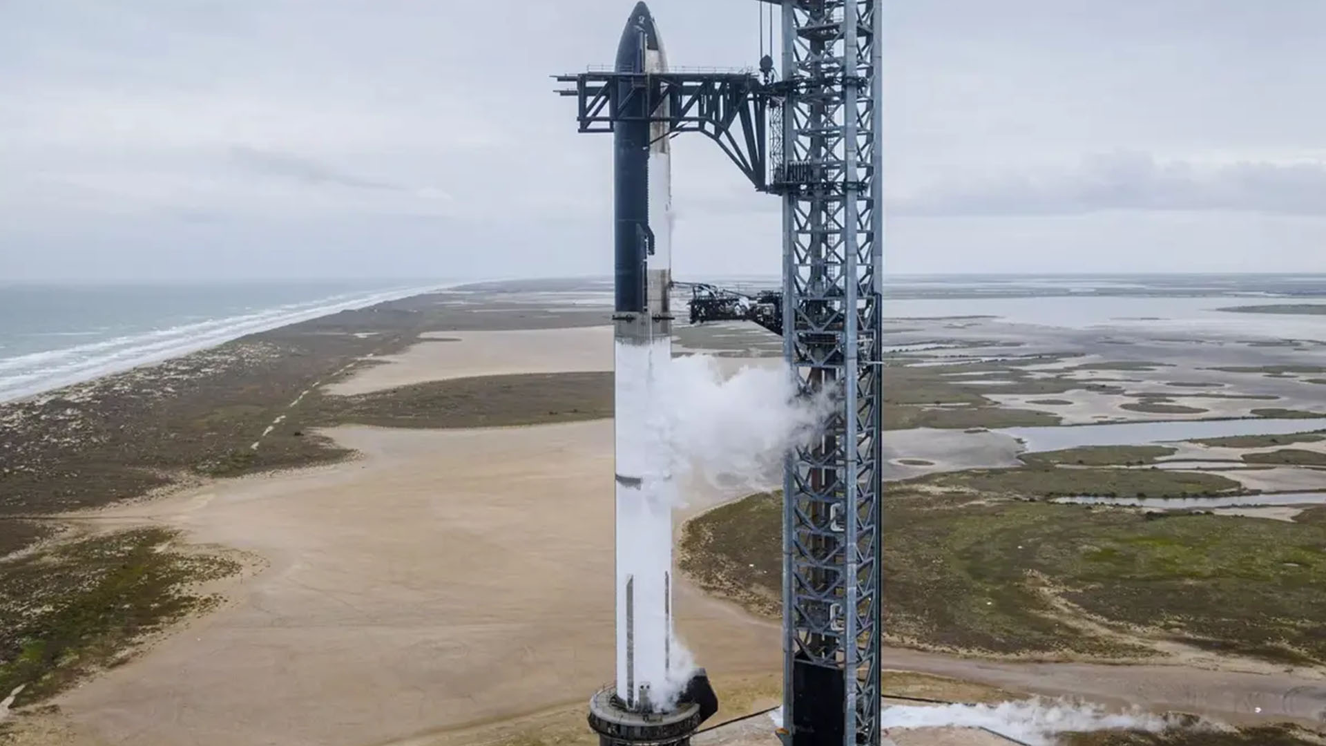 SpaceX's Starship during a landmark fueling test on Jan. 23, 2023