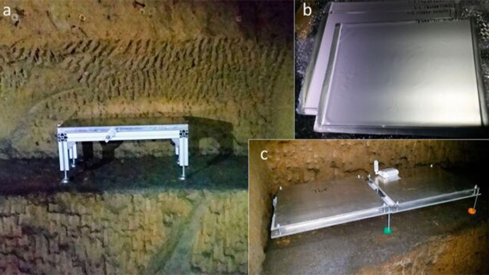 The experimental setup with nuclear emulsion detectors. (b) Close-up of the emulsion plates Tioukov et al., 2023