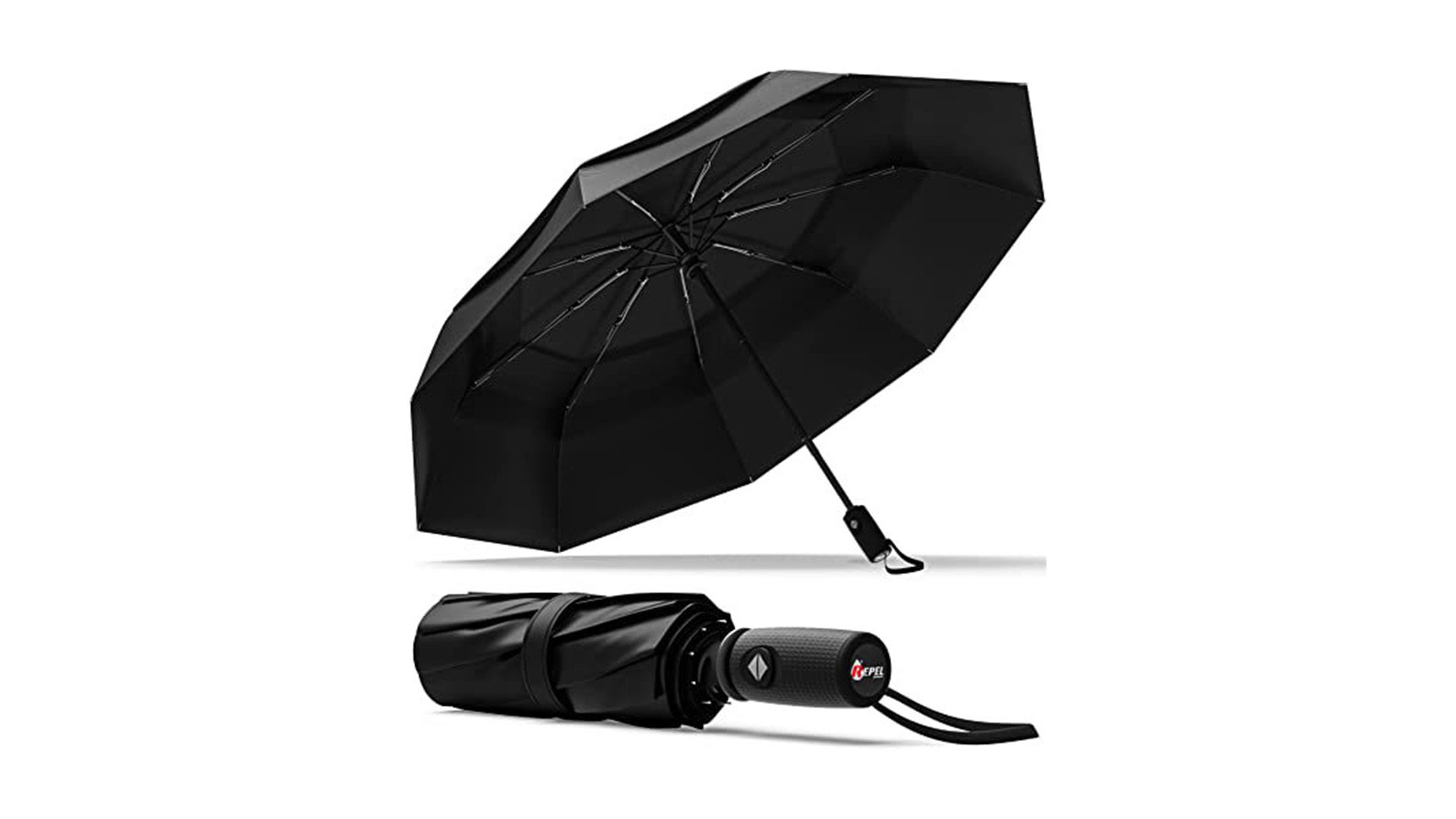 Windproof Travel Umbrella Repel Summer Rain