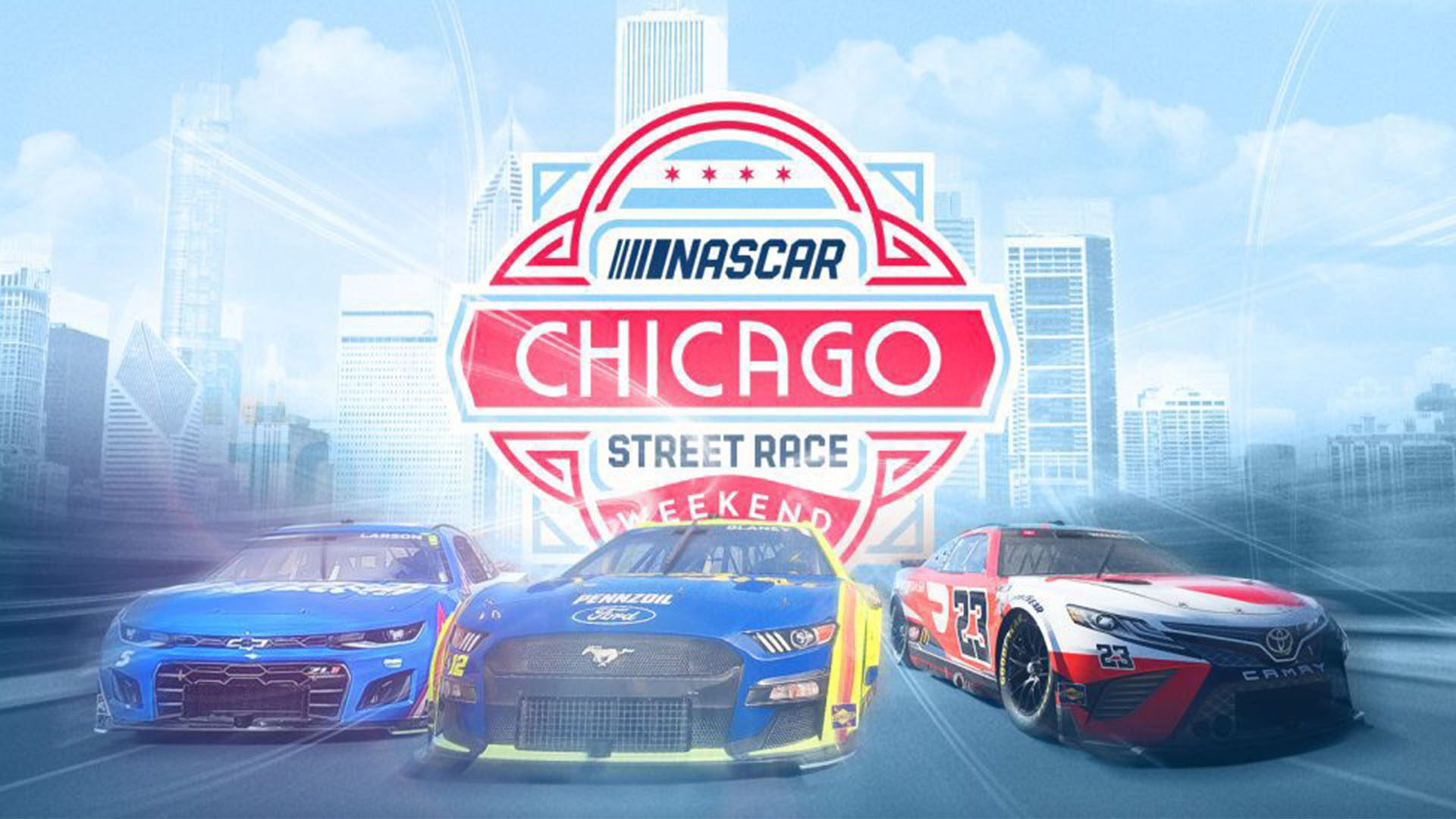 NASCAR Chicago Street Race Weekend Poster