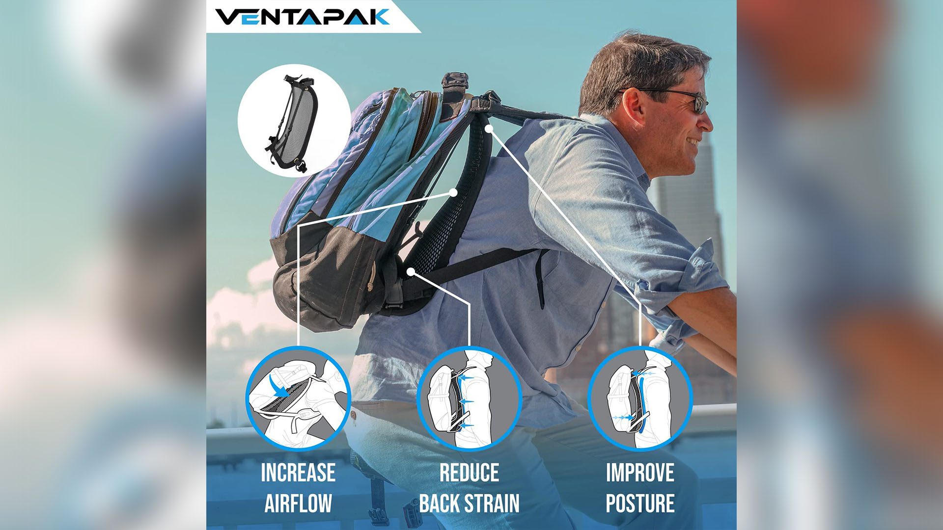 VentaPak's Lightweight Ventilation Backpack Space