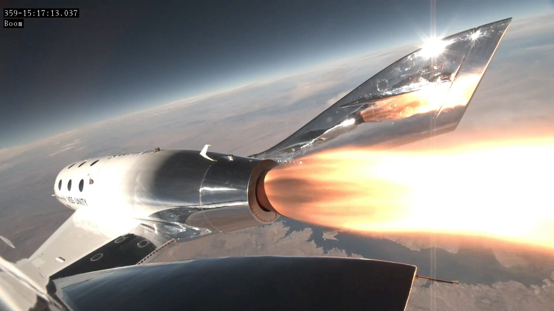 Virgin Galactic mission in the air