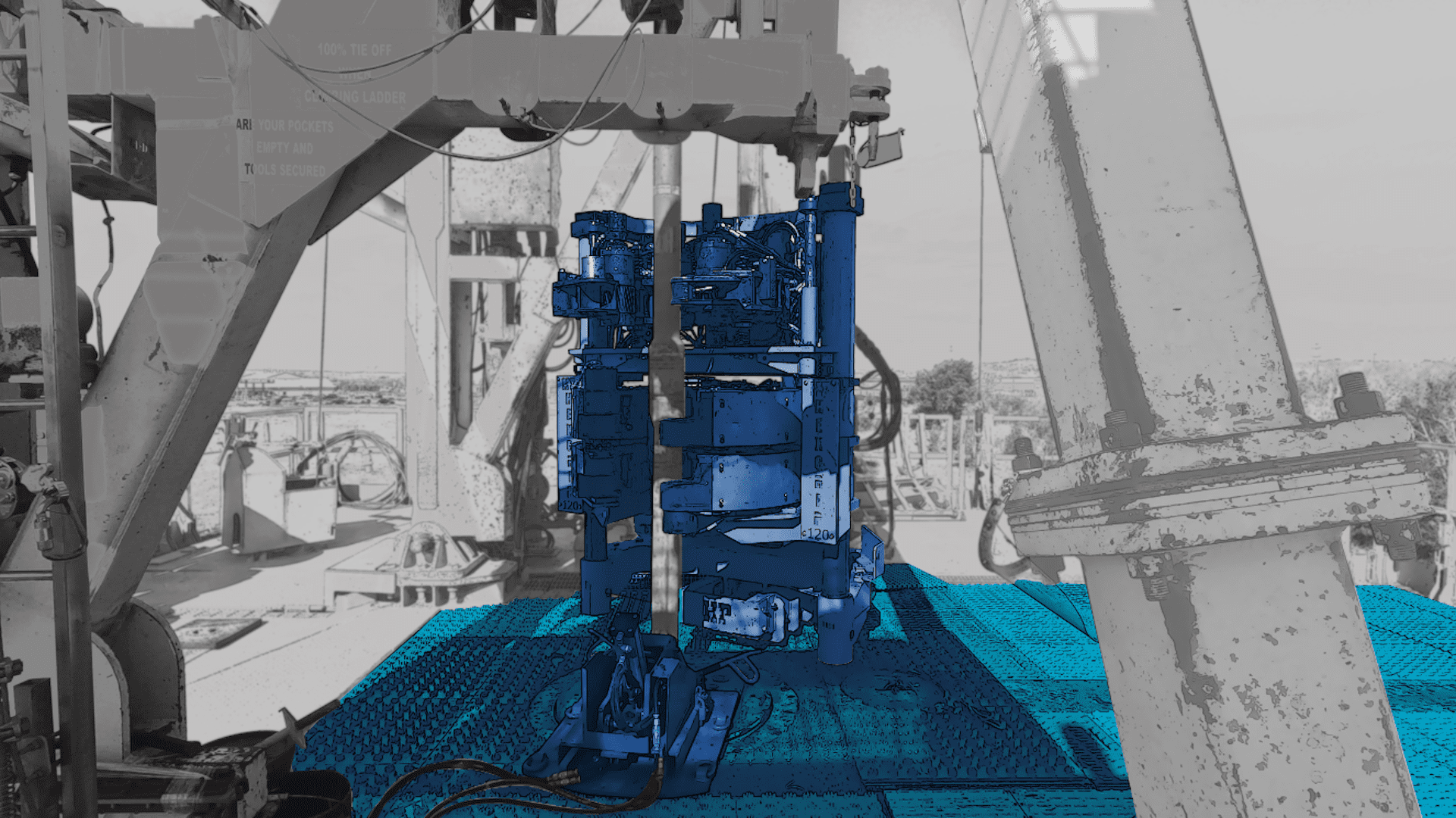 Rendering of H&P's rig floor automation