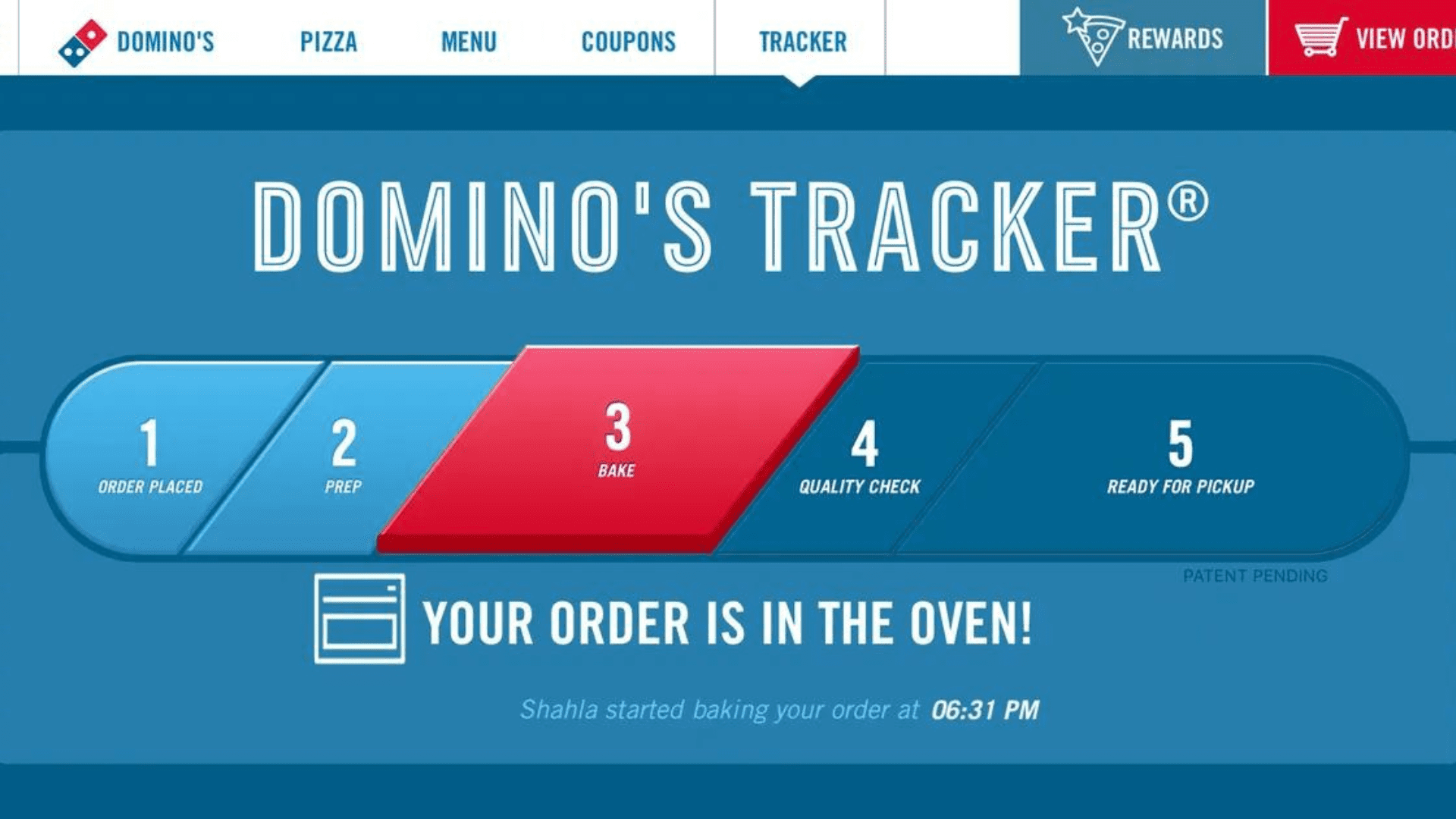 Domino's Pizza Tracker