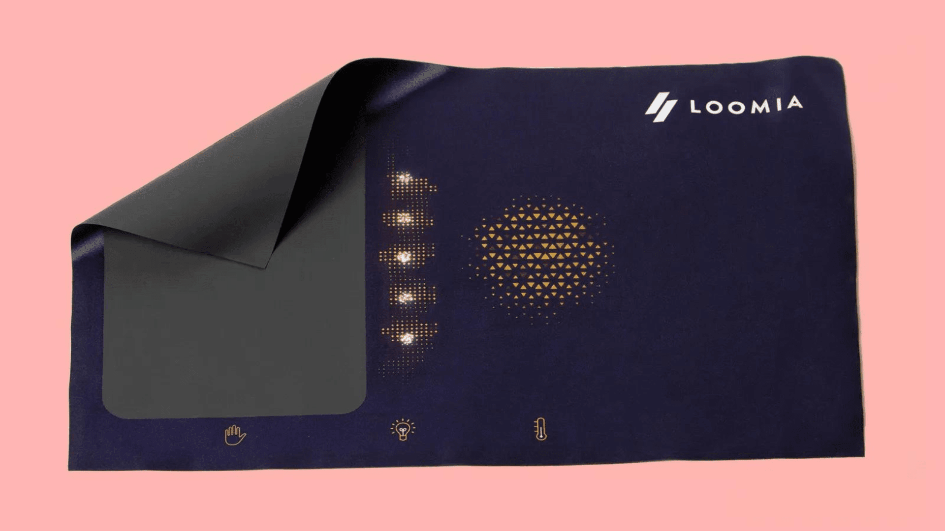 LOOMIA's smart fabric with light-up and heat functions; Photo Credit: Lee Towndrow