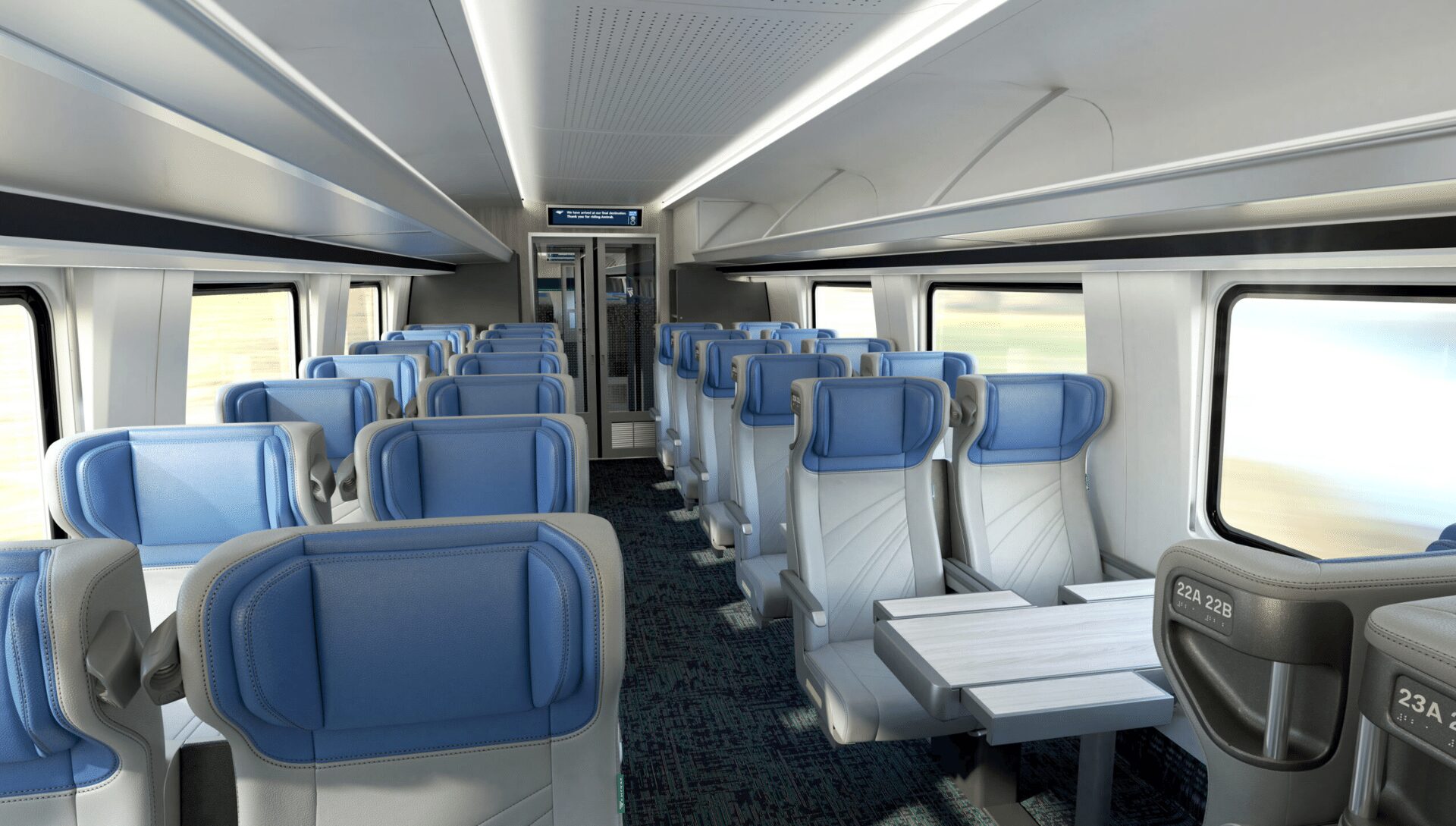 Amtrak Airo Train Coach Seating