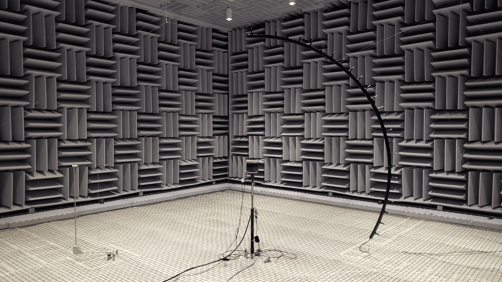 Sonos' Era 300 getting tested in an anechoic chamber