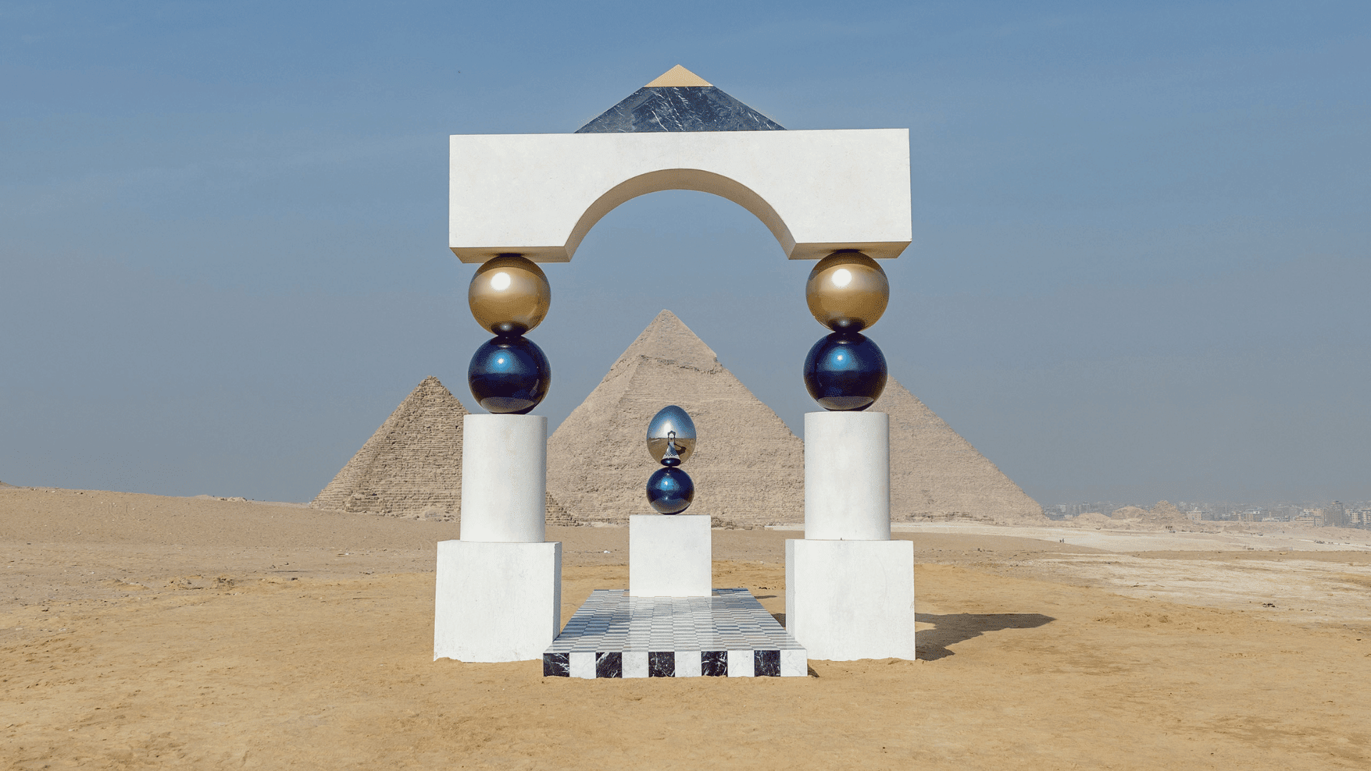 Mirror Gate Pyramid of Giza Art Exhibition