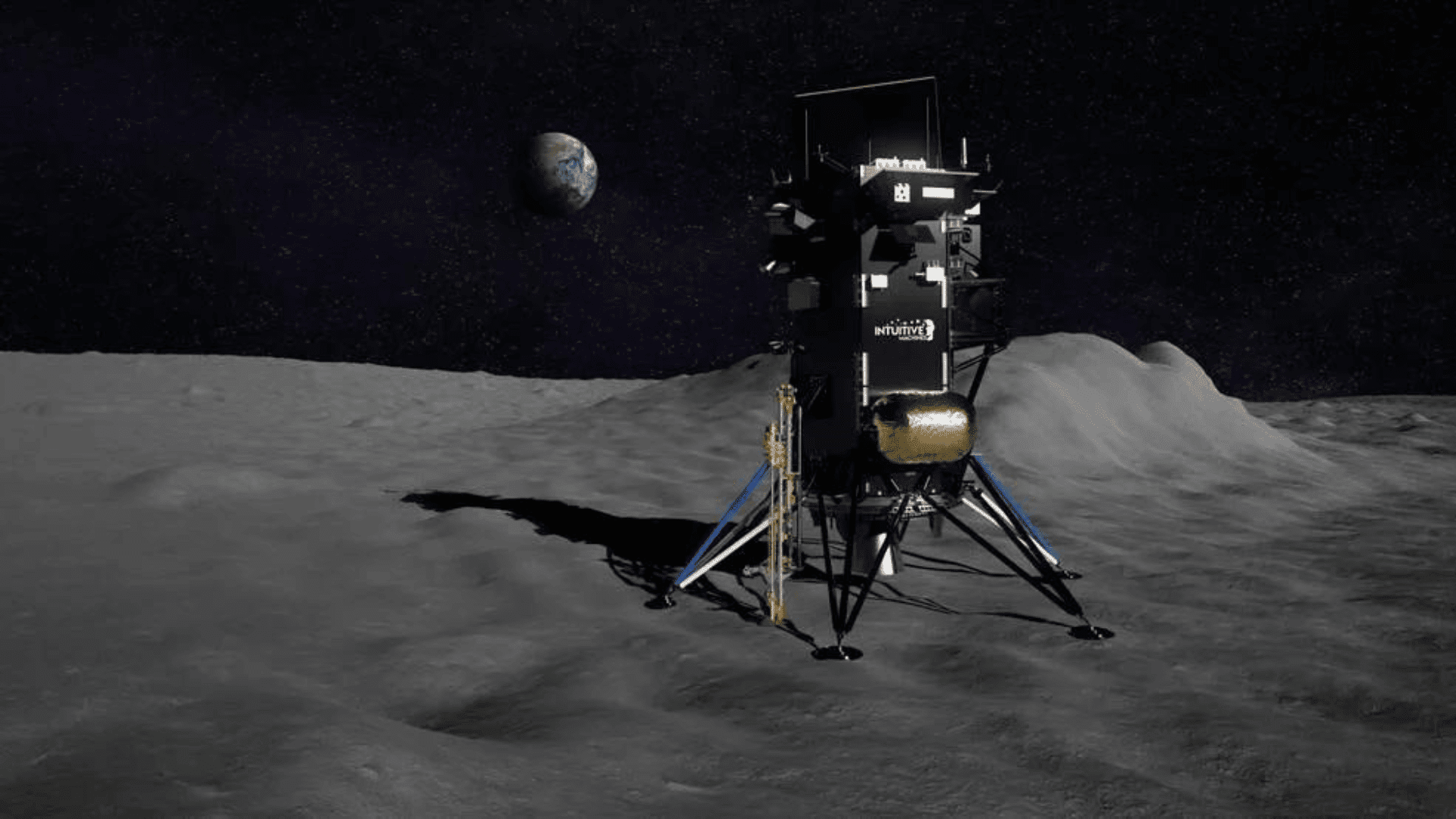An illustration of the private Nova-C moon lander