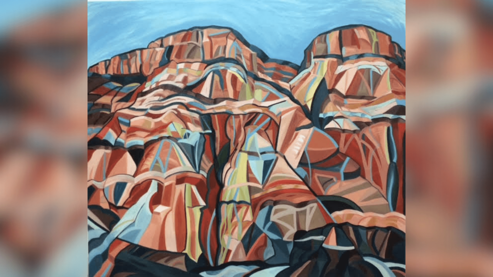 Artist uses inspiration from Moab desert as inspiration for painting 