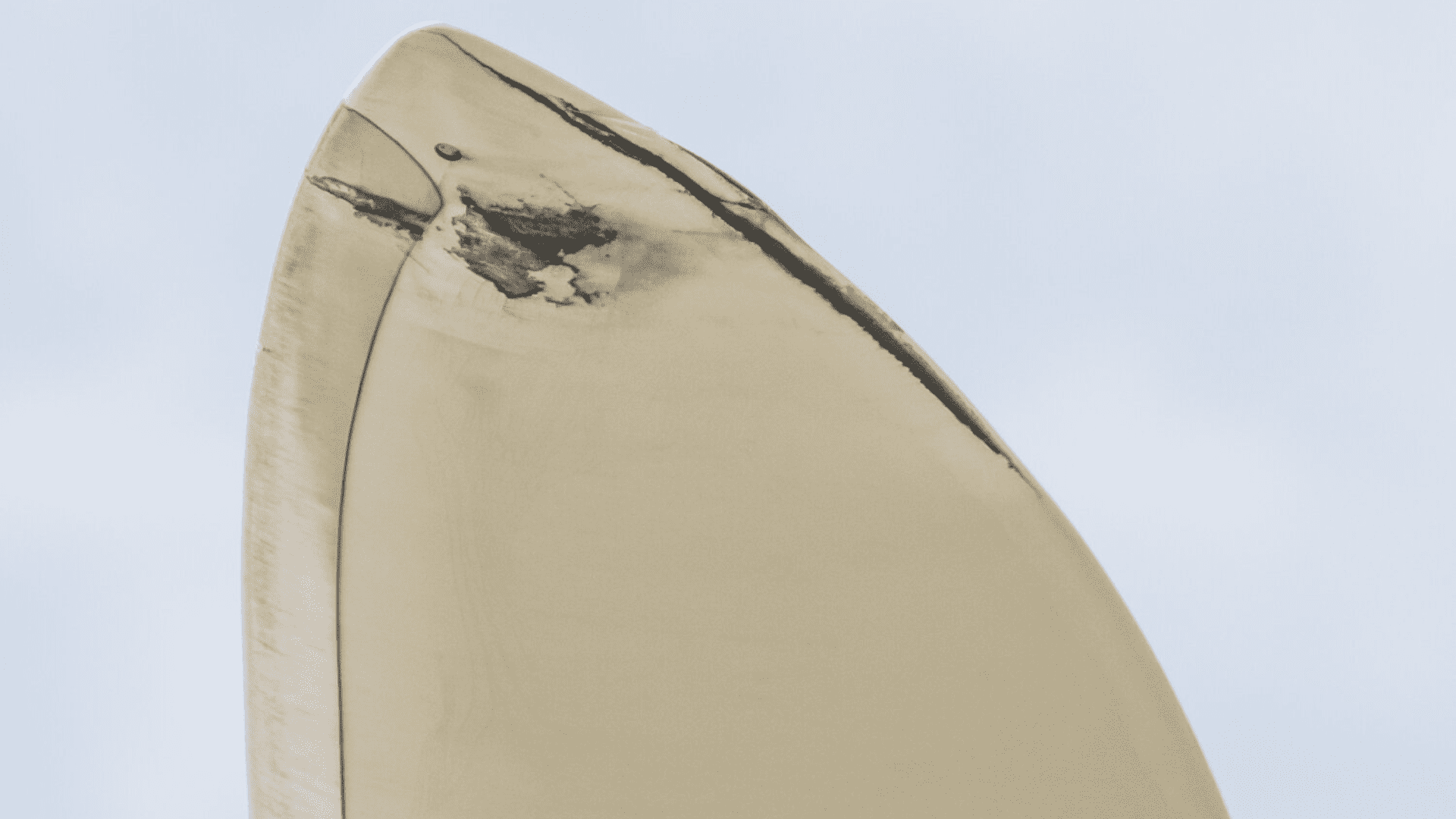 Damaged turbine blade