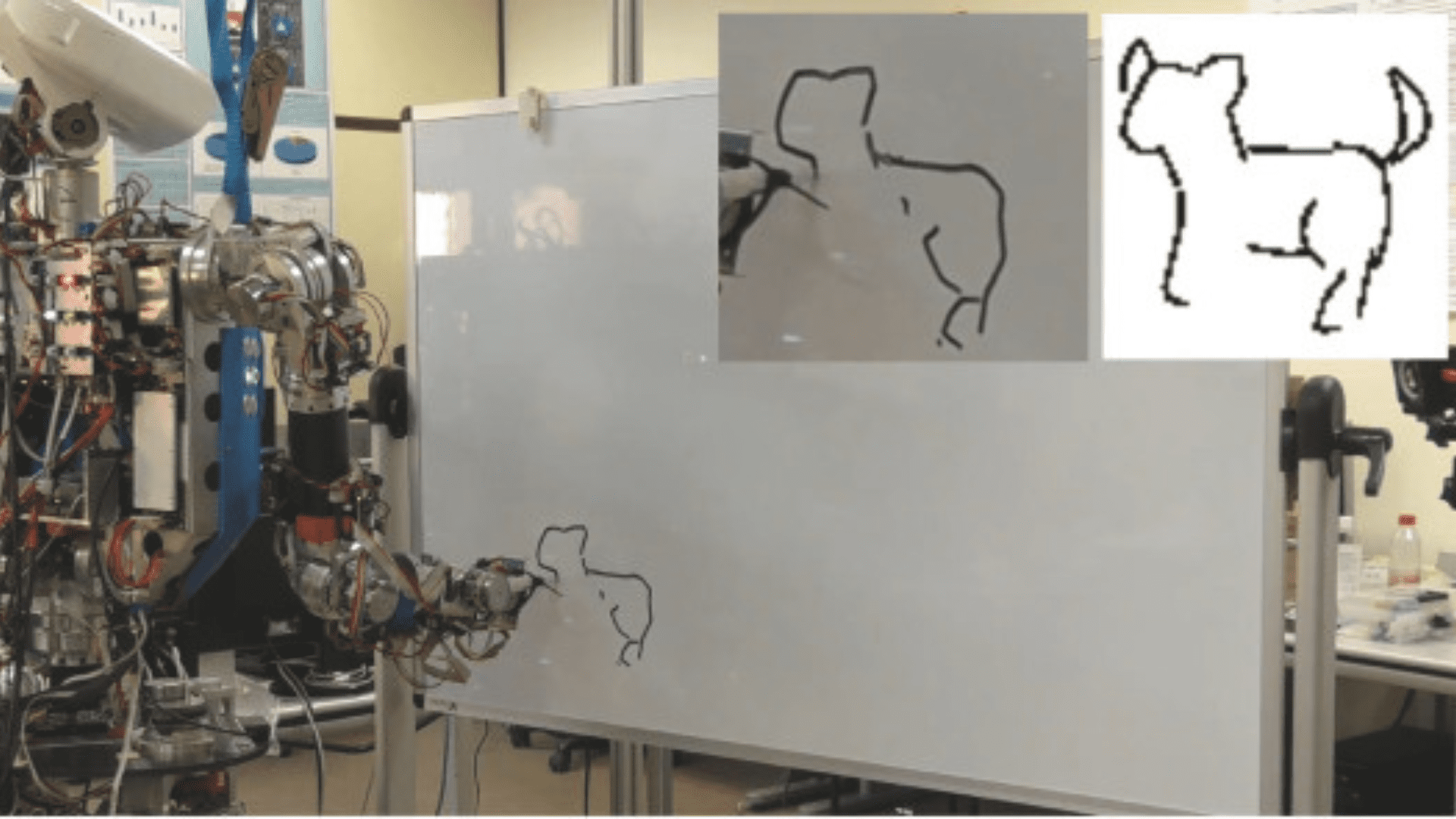 Humanoid robot draws dog