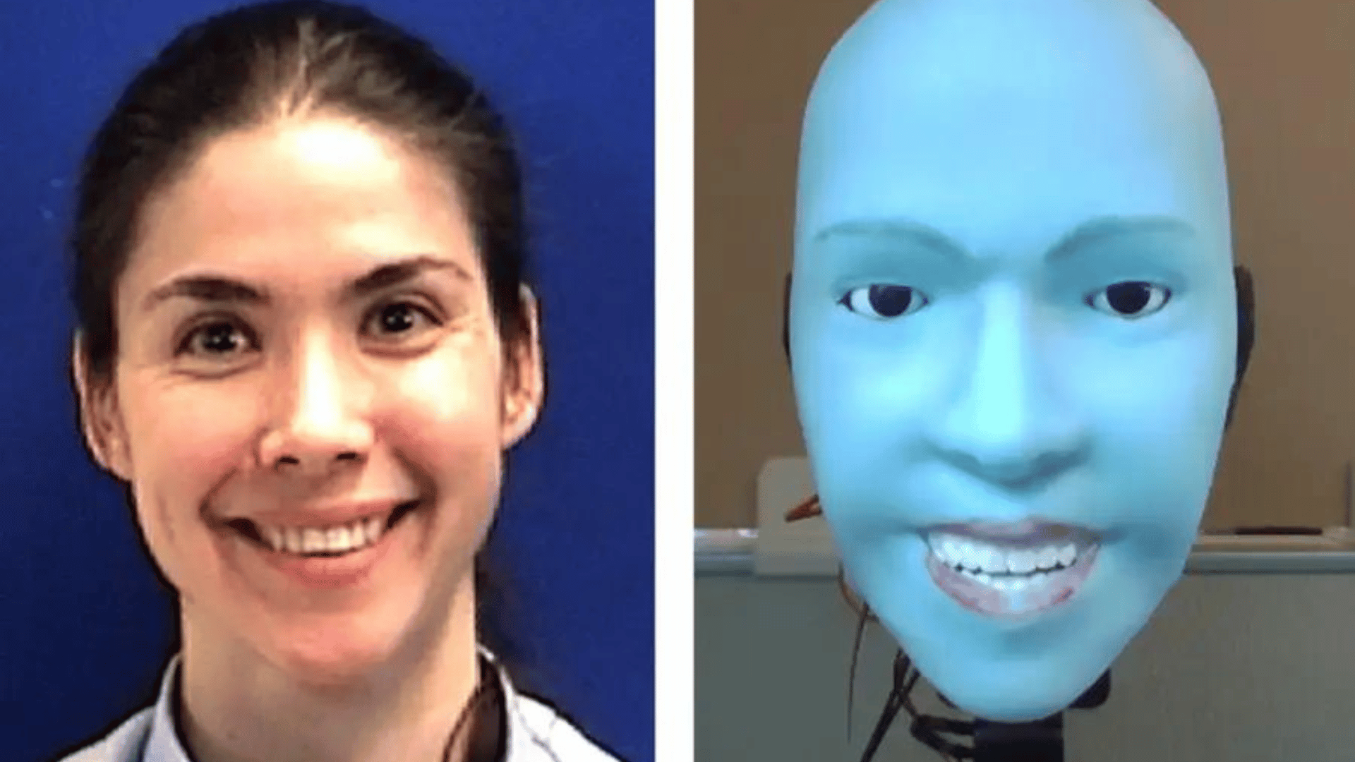 The Emo robot mimics people’s facial expressions Yuhang Hu
